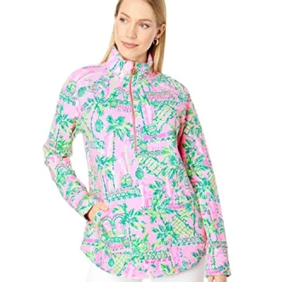 Lilly Pulitzer Tops - Lilly Pulitzer Mandevilla Baby Skipper Popover Upf 50+ Size Medium Nwt